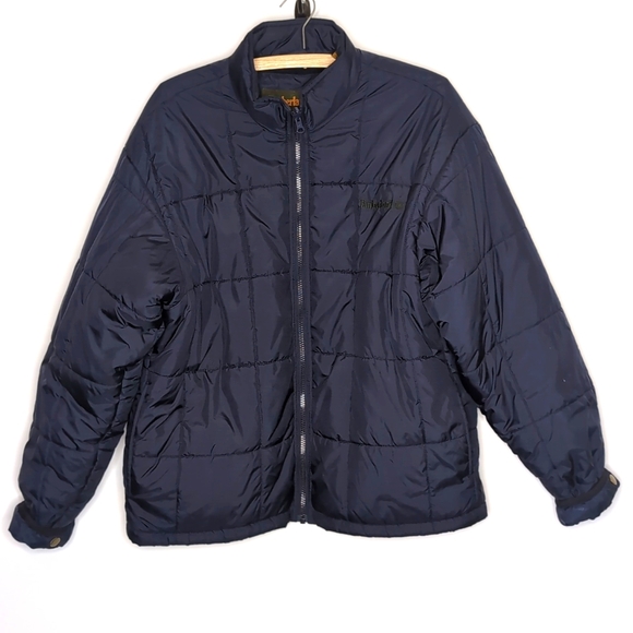 Timberland Navy Blue Warm Winter Puffer Jacket.  Size Medium - Picture 6 of 15